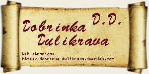 Dobrinka Dulikrava vizit kartica